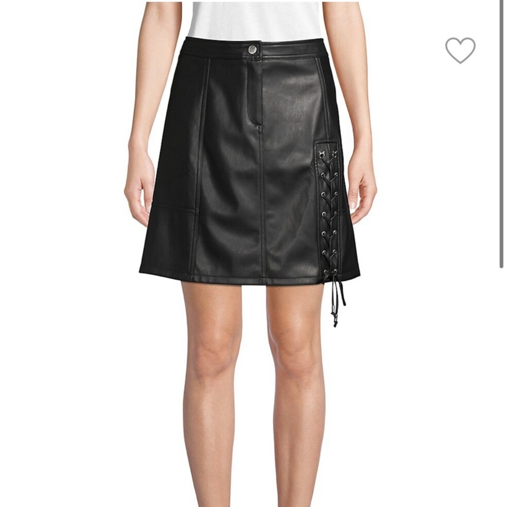 Karl Lagerfeld Paris Lace-Up Mini Skirt